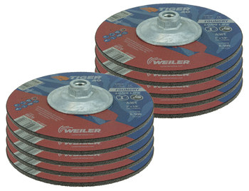 Weiler Tiger AO Depressed-Center Grinding Wheel 68371 - 7 in - Aluminum Oxide - 30 - T