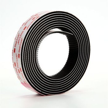 3M Dual Lock TB3551/TB3552 Black Reclosable Fastener - Mushroom Hook with 400 stems/in Stem Count - 1 in Width x 10 ft Length - 97630