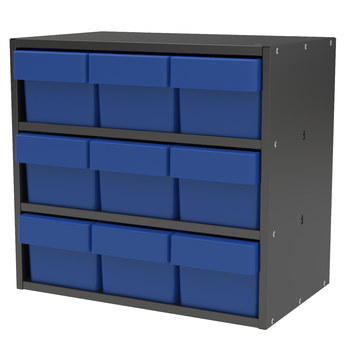 Picture of Akro-Mils AD1811C62 Akrodrawers 60 lb Charcoal Gray Powder Coated, Textured Stackable Super Modular Cabinet (Main product image)