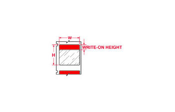 Picture of Brady Clear / Red Self-Extinguishing, Self-Laminating Vinyl Thermal Transfer WML-717-292-RD Die-Cut Thermal Transfer Printer Label Roll (Main product image)