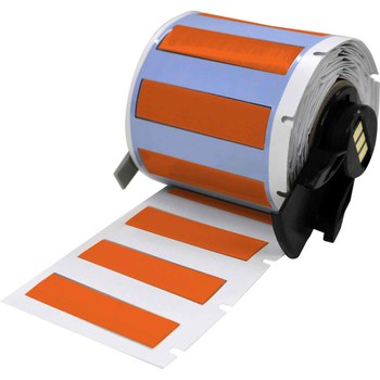 Picture of Brady PermaSleeve Orange Polyolefin Thermal Transfer M6-250-175-342-OR Heat Shrink Wire & Cable Labels (Main product image)