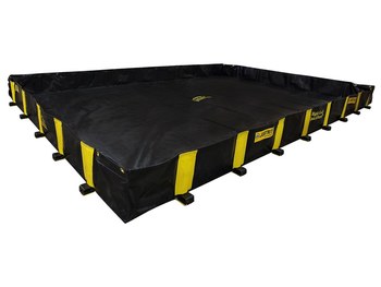Picture of Justrite Quickberm Black/Yellow 1910 gal Portable Berm (Main product image)