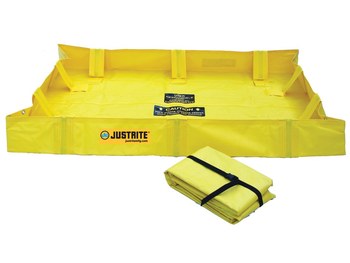 Picture of Justrite Quickberm Lite Yellow PVC 119 gal Portable Berm (Main product image)