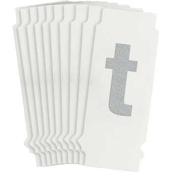 Picture of Brady Quik-Lite White Reflective Outdoor 9703-T Letter Label (Main product image)