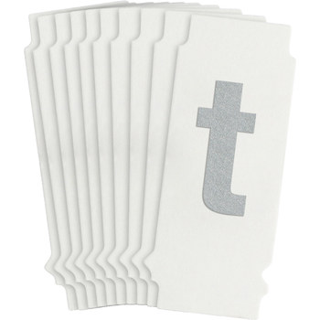 Picture of Brady Quik-Lite White Reflective Outdoor 9703-T Letter Label (Main product image)
