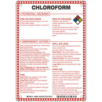 Picture of Brady B-120 Fiberglass Reinforced Polyester Rectangle White English Chemical Warning Sign part number 48860 (Main product image)