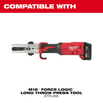 Milwaukee M18 FORCE LOGIC Long Throw Press Tool Pivoting Press Pring Kit 49-16-2698X - 2-1/2 in, 3 in, 4 in Capacity