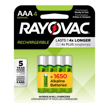 Rayovac Recharge LD724-4OP GENE Standard Battery - AAA - NiMH - 51253