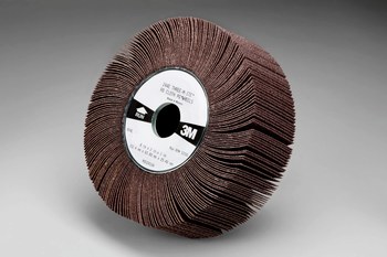 3M 244E Coated Aluminum Oxide Flap Wheel 6 in x 1 in x 1 in 120 Grit XE-Weight