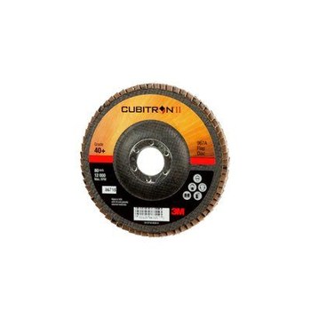 3M Cubitron II 967A Type 27 Flap Disc 86715 - Ceramic Precision-Shaped Grain - 5 in - 40+ - Coarse