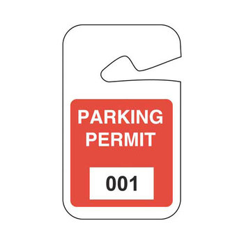 Picture of Brady 95202 Red Vinyl Pre-Printed Vehicle Hang Tag (Main product image)