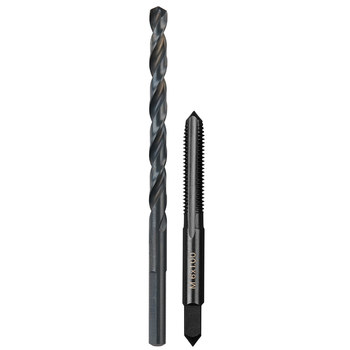 Milwaukee 6 mm x 1.0 Coarse Plug Tap & Drill Bit 49-57-5536 - 4 Flute - Black Oxide - 63.5 mm Overall Length - High Carbon Steel