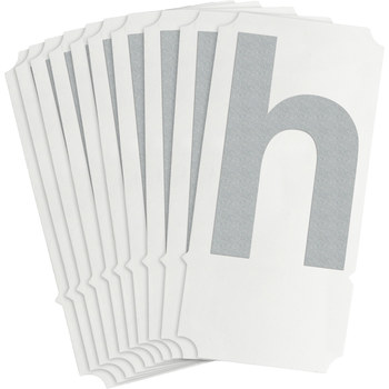 Picture of Brady Quik-Lite White Reflective Outdoor 9706-H Letter Label (Main product image)