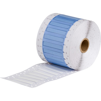 Picture of Brady Permasleeve White Heat-Shrinkable, Self-Extinguishing Polyolefin Thermal Transfer PS-187-2-WT-SC-2 Die-Cut Thermal Transfer Printer Sleeve (Main product image)