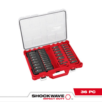 Milwaukee SHOCKWAVE Impact Duty 49-66-6805 6 Point Socket Set - Chrome Molybdenum Steel - 3/8 in Drive - 61157
