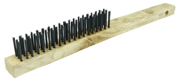 Weiler Vortec Pro Steel Hand Wire Brush - 1.8 in Width x 12.95 in Length - 0.012 in Bristle Diameter - 25150