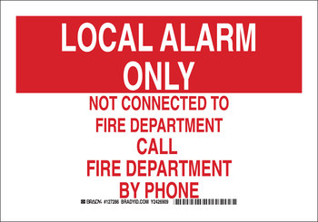 Picture of Brady B-401 High Impact Polystyrene Rectangle English Emergency Contact Sign part number 127285 (Main product image)