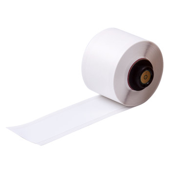 Brady PTL-100-483 White Polyester Continuous Thermal Transfer Printer Label Roll - 1.3 in Width - 50 ft Length - B-483