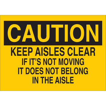 Picture of Brady B-302 Polyester Rectangle Yellow English Fall Hazard Sign part number 85583 (Main product image)