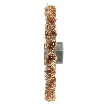 Weiler 13121 Wheel Brush - 4 in Dia - Crimped Bronze Bristle