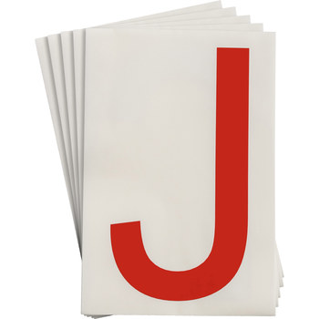 Picture of Brady Toughstripe Red Indoor Polyester 121747 Letter Label (Main product image)