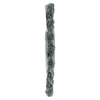 Weiler 08565 Wheel Brush - 6 in Dia - Knotted - Cable Twist Steel Bristle