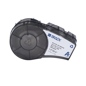 Picture of Brady M21 Black on White Nylon M21 Thermal Transfer 152091 Die-Cut Thermal Transfer Printer Cartridges (Main product image)