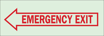 Picture of Brady Bradyglo B-324 Polyester Rectangle Green English Emergency Exit Sign part number 80211 (Main product image)