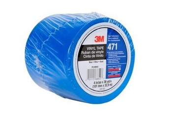 3M 7010312448 Blue Marking Tape - 4 in Width x 36 yd Length - 5.2 mil Thick - 68842