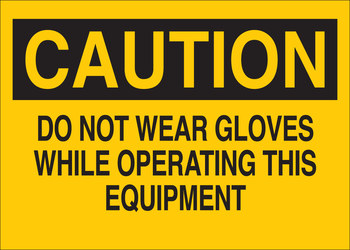 Picture of Brady B-120 Fiberglass Reinforced Polyester Rectangle Yellow English Equipment Safety Sign part number 70288 (Main product image)