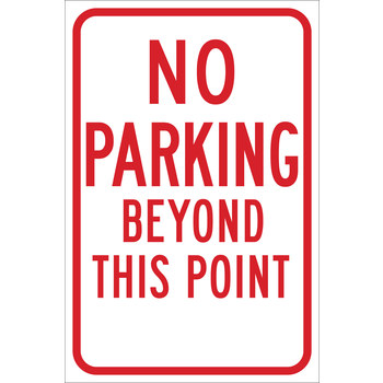 Picture of Brady B-959 Aluminum Rectangle White English Parking Restriction, Permission & Information Sign part number 115517 (Main product image)
