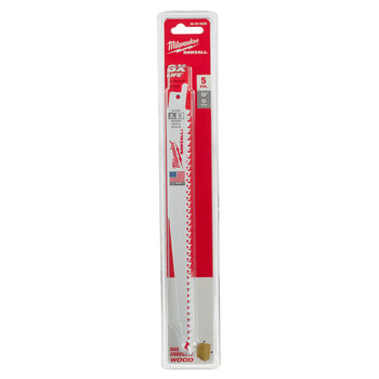 Milwaukee SAWZALL Reciprocating Saw Blade 48-00-5036 - 5 TPI - 0.75 in Width x 0.05 in Thick - Bi-Metal