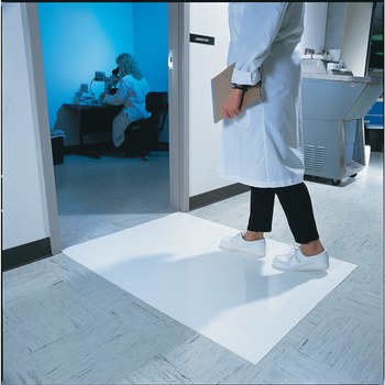 Wearwell Frameless Tacky Sheet Mat 095.18x36WH, 18 in x 36 in, Polyethylene, White - 70068