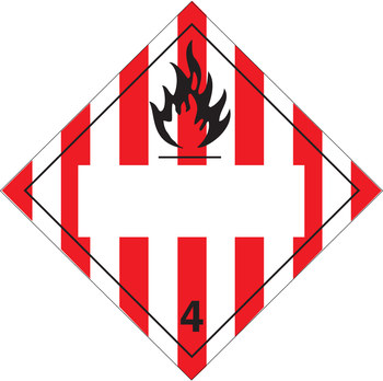 Picture of Brady B-120 Fiberglass Reinforced Polyester Square White Truck Placards Sign part number 60412 (Main product image)