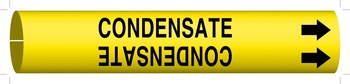 Picture of Brady Black on Yellow Plastic 4035-H Strap-On Pipe Marker (Main product image)