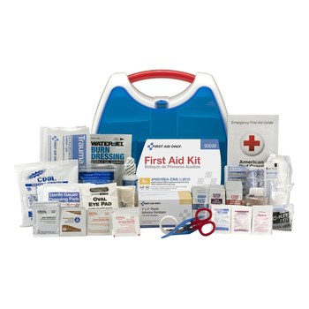 First Aid Only First Aid Kit - 11.13 in Width - 12.06 in Length - 4.28 in Height - Plastic Case Construction - 092265-90698