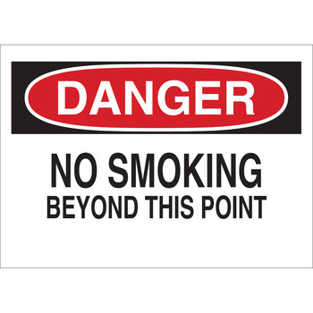 Picture of Brady B-120 Fiberglass Reinforced Polyester Rectangle White English No Smoking Sign part number 72083 (Main product image)