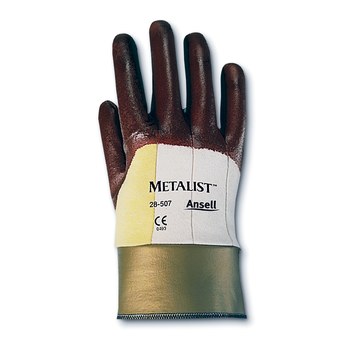 Picture of Ansell Metalist 28-507 Brown 9 Cotton/Kevlar Cut-Resistant Gloves (Main product image)
