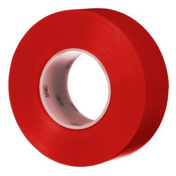3M 971 Red Durable Floor Marking Tape - 2 in Width x 36 yd Length - 17 mil Thick - 40987