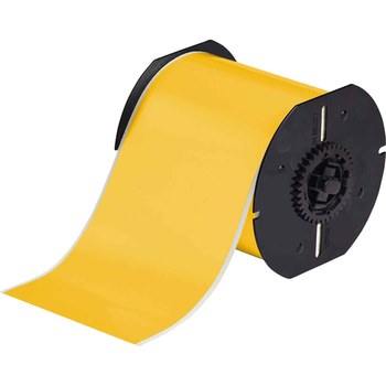 Picture of Brady Yellow Indoor / Outdoor Vinyl Thermal Transfer B30C-4000-595-YL Continuous Thermal Transfer Printer Label Roll (Main product image)