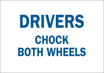Picture of Brady B-555 Aluminum Rectangle White English Truck Driver Instruction Sign part number 43426 (Main product image)
