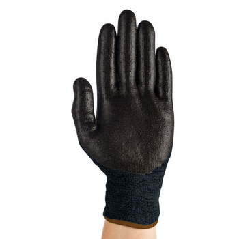 Ansell HyFlex 11-542 Black 11 Cut-Resistant Gloves - ANSI A7 Cut Resistance - Nitrile Foam Palm & Fingers Coating - 11-542 11