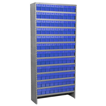 Picture of Akro-Mils ASC1279142 6500 lb Adjustable Gray Powder Coated Steel 22 ga Enclosed Fixed Shelving System (Main product image)