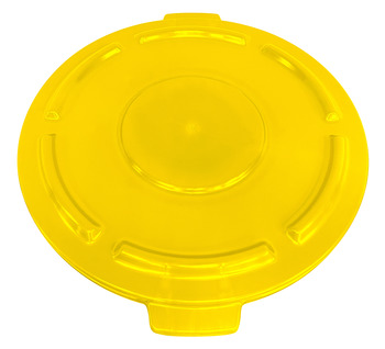 Picture of Quantum Storage CTC-L44YL Crusader Round Yellow Polyethylene Heavy-Duty Utility Container Lid (Main product image)