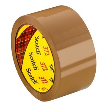 3M Scotch 372 Clear Box Sealing Tape - 72 mm Width x 100 m Length - 2.2 mil Thick - 68759