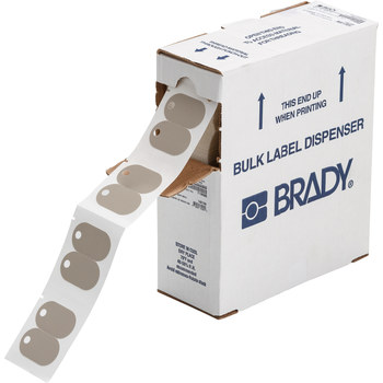 Picture of Brady Polyethylene Thermal Transfer BM71-110-145FR-GY Die-Cut Thermal Transfer Printer Label Roll (Main product image)