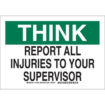 Picture of Brady B-401 Polystyrene Rectangle White English Accident Notice Sign part number 127450 (Main product image)