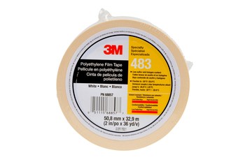 3M 483 White Aerospace Tape - 2 in Width x 36 yd Length - 5 mil Thick - 68857