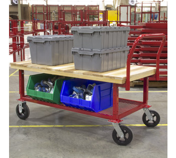 Picture of Akro-Mils RWH24481A5M8A 1800 lb Powder Coated Wood 16 ga Platform Truck (Main product image)