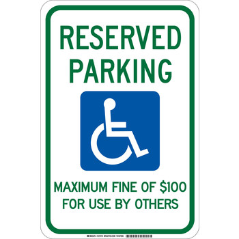 Picture of Brady B-555 Aluminum Rectangle White English Parking Restriction, Permission & Information Sign part number 127470 (Main product image)